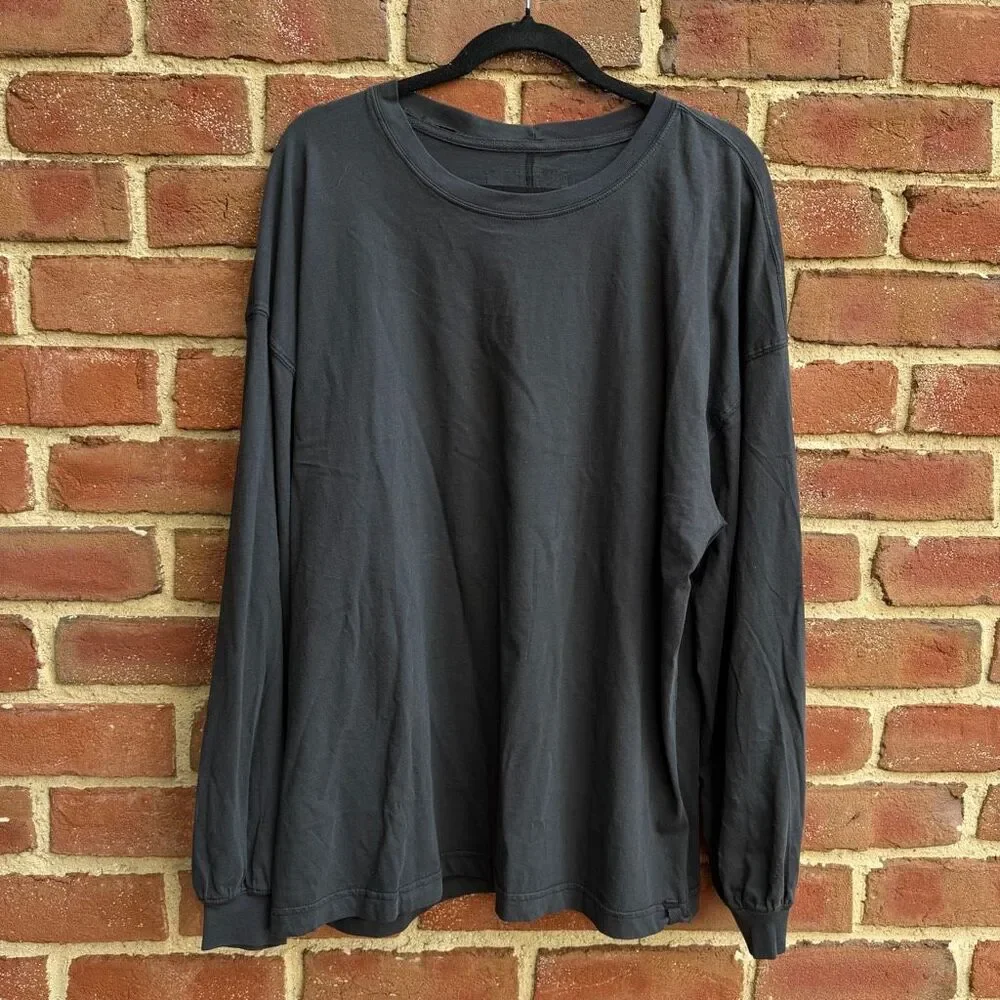 Free people We The Free Perfect Oversized long sleeve Tee black S NEW